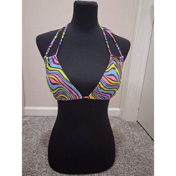 NWT Women's Full Tilt Wavy Double Triangle Bikini Top, Size XL - Picture 4 of 9